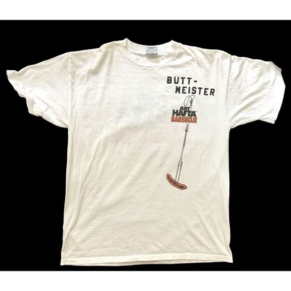 Co-ed Naked Sportswear Other - Vintage Single Stitch Coed Naked Just Hafta BBQ T Shirt Xl Butt Meister 46”